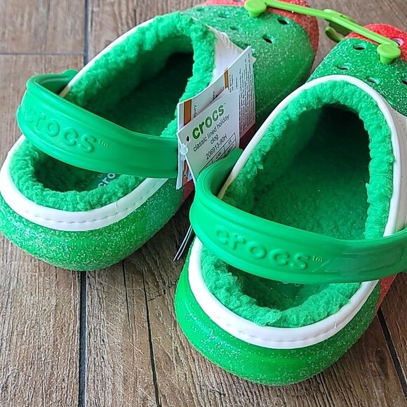CROCS Classic Lined Clog Holiday Elf Women's Size 7 Men's 5 NWT - Picture 6 of 11